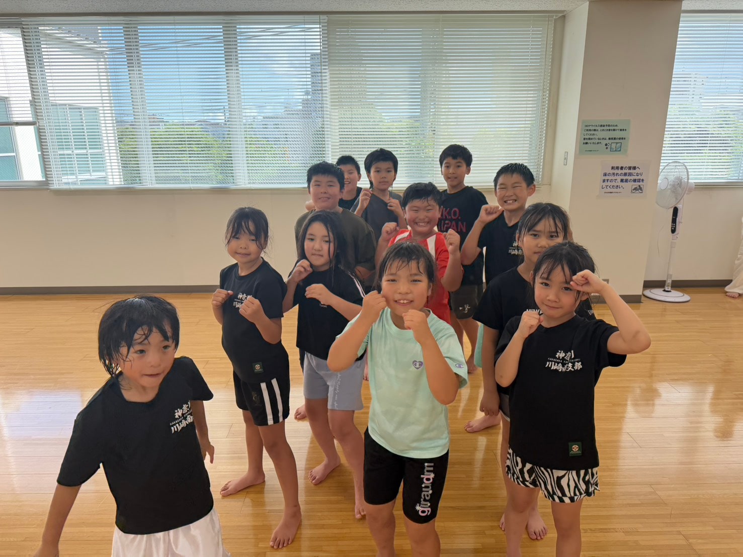大会後も全力で稽古に取り組む選手クラスの子どもたち