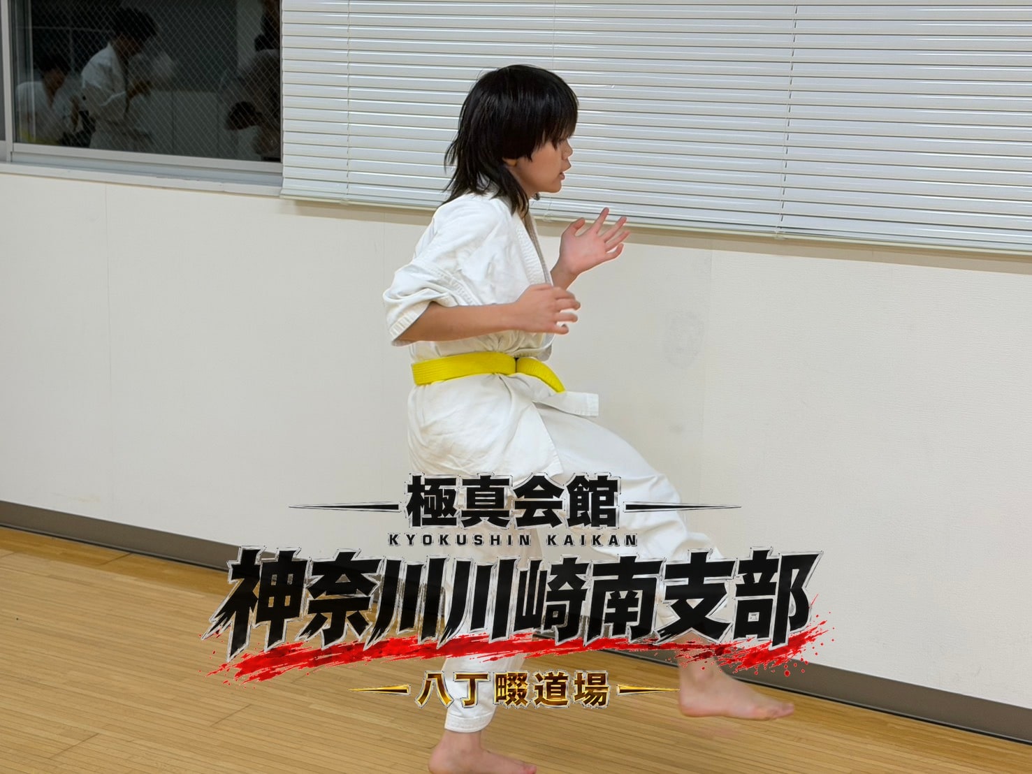 シャドー稽古・構えを取りながら動いている