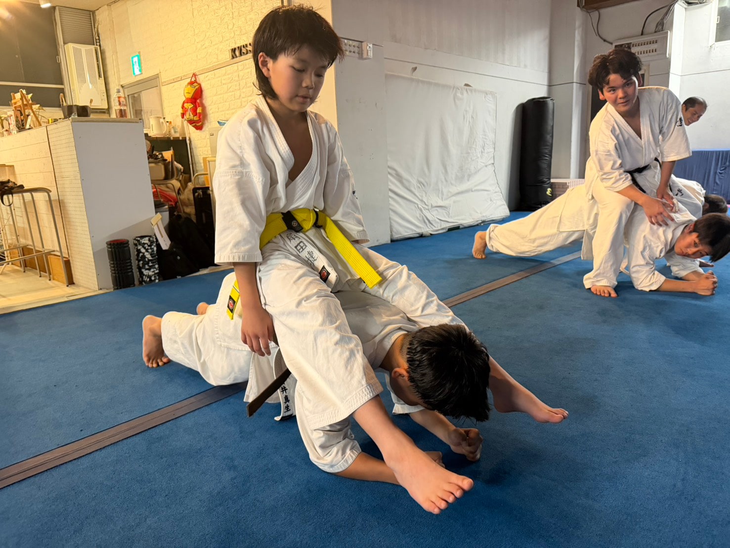 御幸道場 少年部 組手稽古の様子
