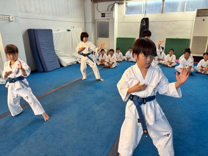 元気に型稽古を行う幼年少年少女クラス|御幸道場(幸区)