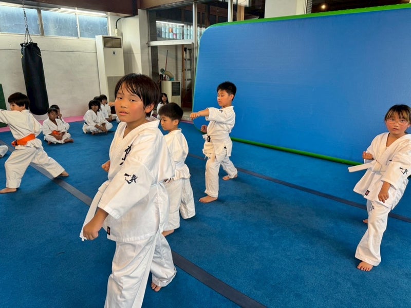 御幸道場（幸区）の幼年少年少女クラスが実践する正拳突きトレーニング